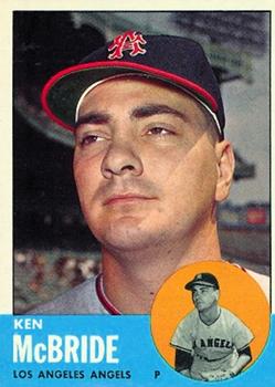 1963 Topps Baseball Cards      510     Ken McBride